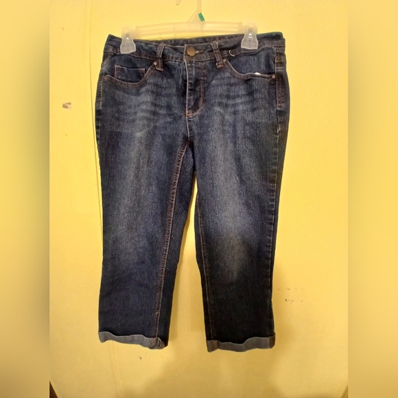 Faded Glory Denim - Faded Glory Dark Blue Ankle Jeans